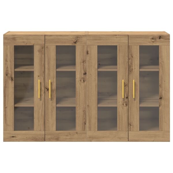 vidaXL Κρεμαστά Ντουλάπια 2 τεμάχια Καρυδιά 69,5x34x90 εκ Επεξεργασμένο Ξύλο