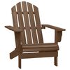vidaXL Καρέκλα Κήπου Adirondack Καφέ με Ottoman & Τραπέζι Ξύλο Ελάτης