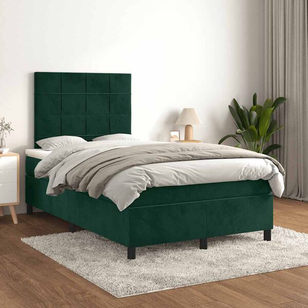 vidaXL &Kappa;&rho;&epsilon;&beta;ά&tau;&iota; Boxspring &mu;&epsilon; &Sigma;&tau;&rho;ώ&mu;&alpha; &Sigma;&kappa;&omicron;ύ&rho;&omicron; &Pi;&rho;ά&sigma;&iota;&nu;&omicron; 120x200&epsilon;&kappa;. &Beta;&epsilon;&lambda;&omicron;ύ&delta;&iota;&nu;&omicron;