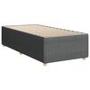 vidaXL Κρεβάτι Boxspring με Στρώμα Σκούρο Γκρι 100x200 εκ. Υφασμάτινο