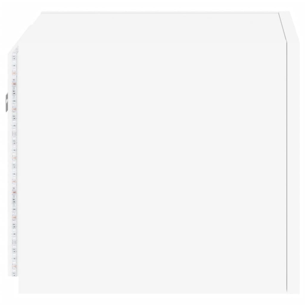 vidaXL Έπιπλο Τοίχου Τηλεόρασης με LED Λευκό 30,5x35x30 εκ.