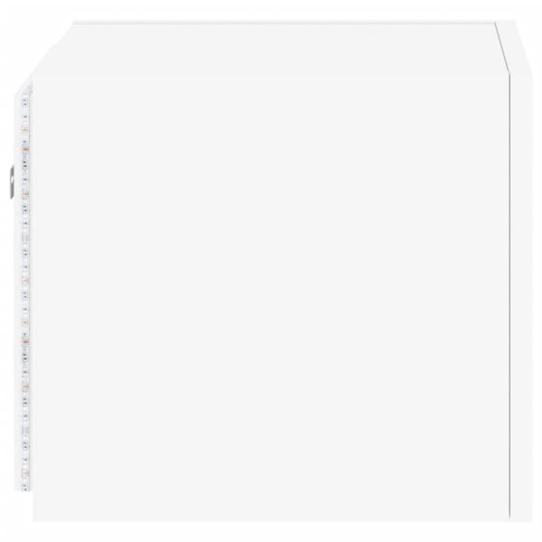 vidaXL Έπιπλο Τοίχου Τηλεόρασης με LED Λευκό 30,5x35x30 εκ.