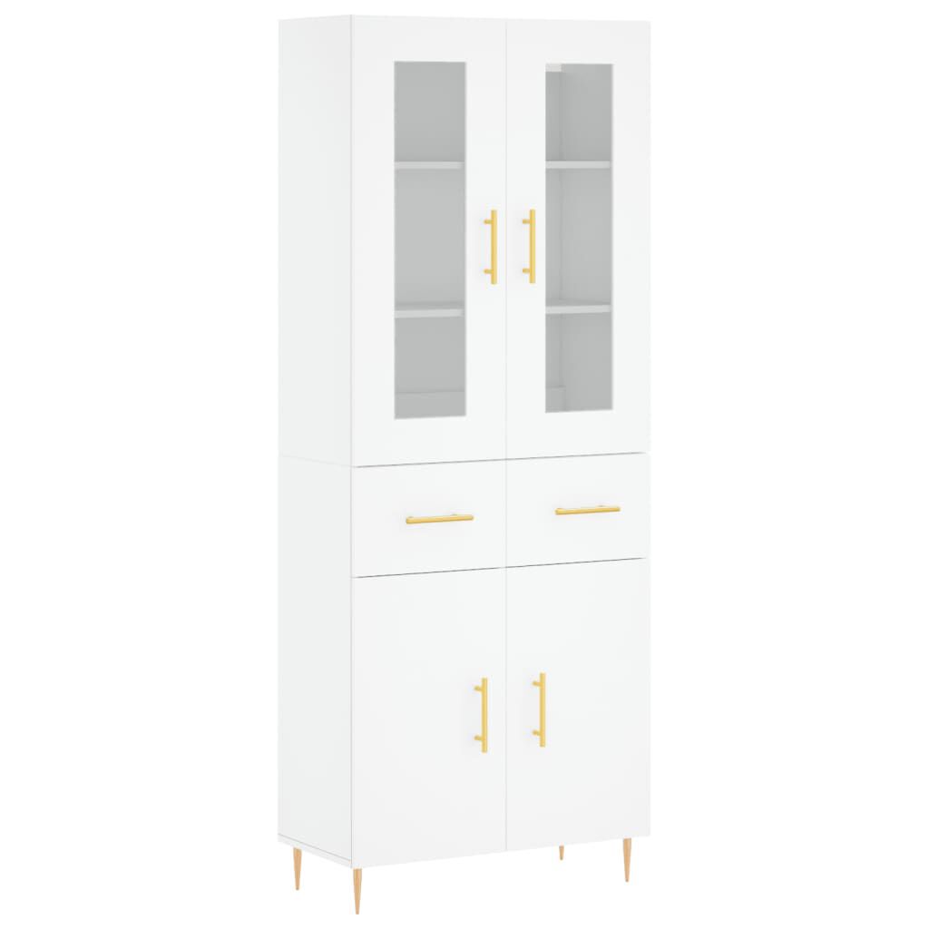 vidaXL Ντουλάπι Λευκό 69,5x34x180 εκ. από Επεξεργασμένο Ξύλο