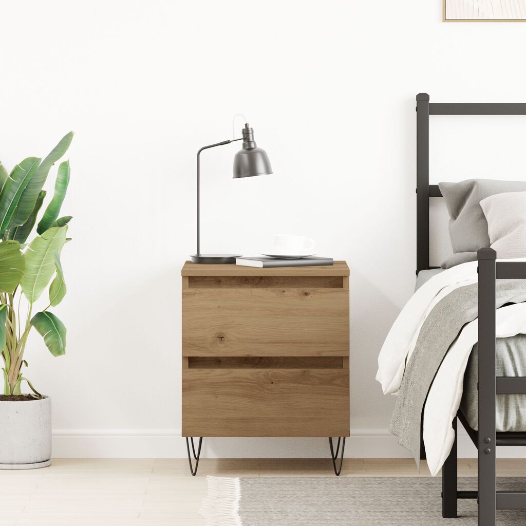 vidaXL Κομοδίνο Artisan Oak 40x35x50 εκ. Κατασκευασμένο ξύλο