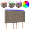 vidaXL &Kappa;&epsilon;&phi;&alpha;&lambda;ά&rho;&iota; &Kappa;&rho;&epsilon;&beta;&alpha;&tau;&iota;&omicron;ύ LED Taupe 147x16x118/128 &epsilon;&kappa;. &Upsilon;&phi;&alpha;&sigma;&mu;ά&tau;&iota;&nu;&omicron;