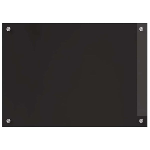 vidaXL Πίσω Πάνελ Κουζίνας Μαύρο 70 x 50 cm σκληρυμένο γυαλί