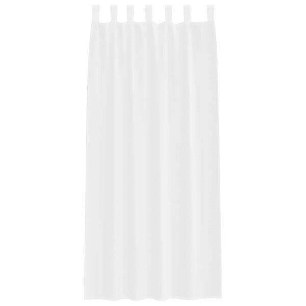 vidaXL Κουρτίνες με κουρτίνες 2 pcs Λευκό 140 x 225 cm Πολυεστέρας