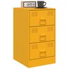 vidaXL Κομοδίνο Μουσταρδί 34,5 x 39 x 62 εκ. από Χάλυβα