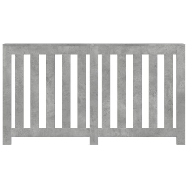 vidaXL Κάλυμμα Καλοριφέρ Γκρι Σκυροδέματος 149x20x82 εκ. Επεξ. Ξύλο