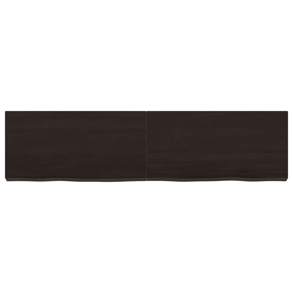 vidaXL Πάγκος Μπάνιου Σκούρο Καφέ 120x30x(2-6) εκ. Επεξεργ. Μασίφ Ξύλο