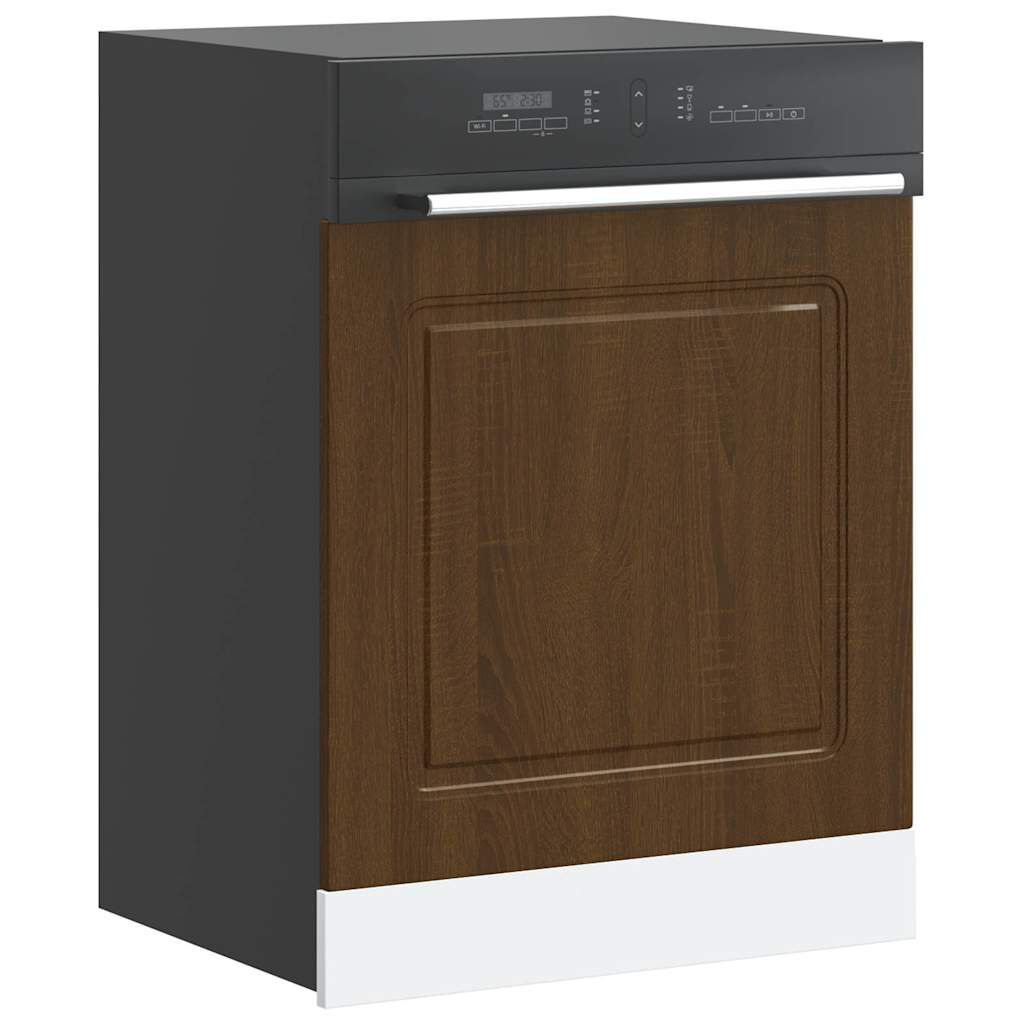 vidaXL Πίνακας πλυντηρίου πιάτων "Kalmar" Καφέ Δρυς 60x1,5x67 cm