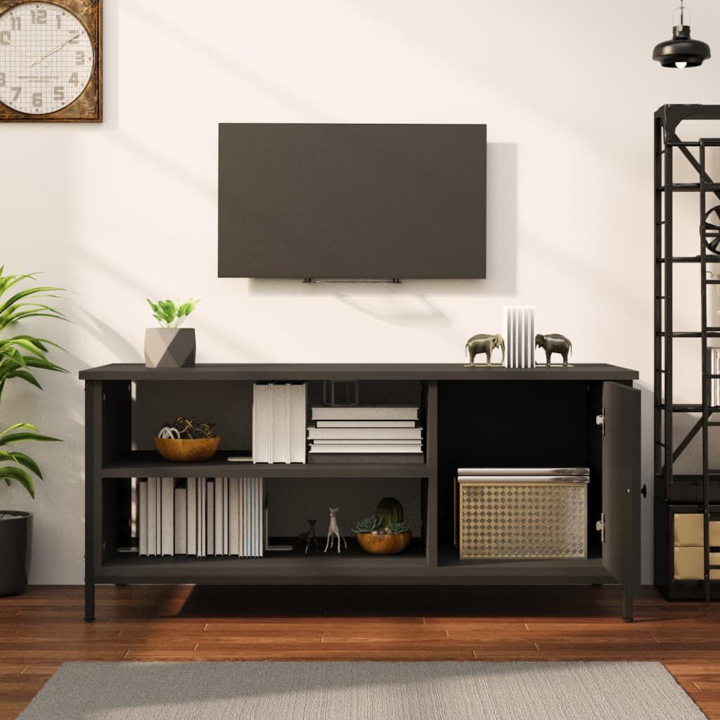 vidaXL Έπιπλο Τηλεόρασης Μαύρο 100 x 40 x 45 εκ. Επεξεργασμένο Ξύλο