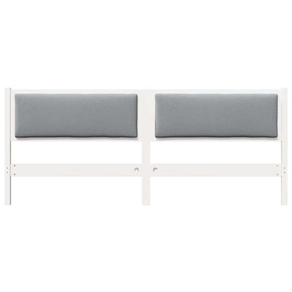 vidaXL Κεφαλάρι Άλλο Λευκό 180 cm Μασίφ ξύλο πεύκου