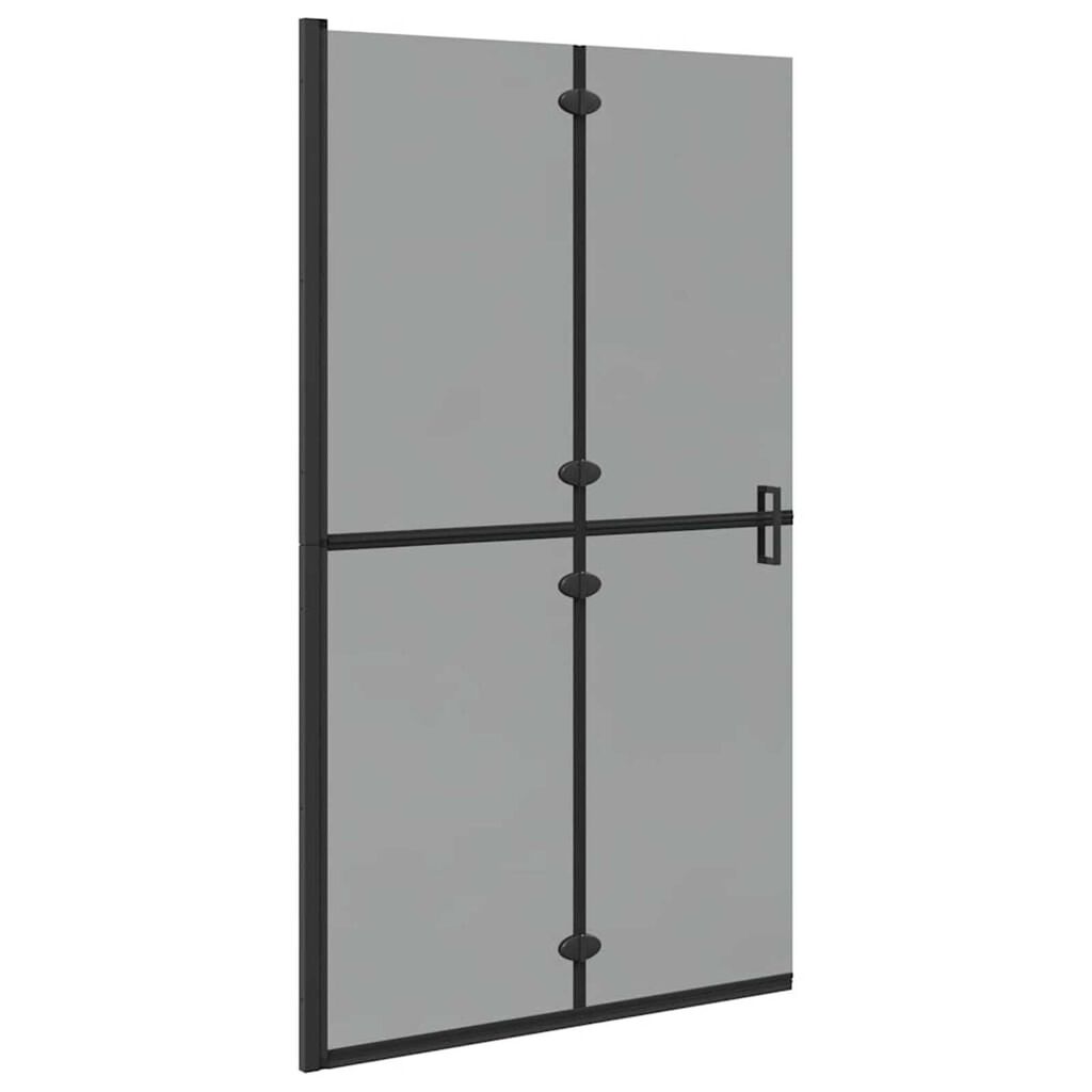 vidaXL Τοίχος ντους Walk-in Μαύρο και σκούρο διαφανές 110 x 190 cm