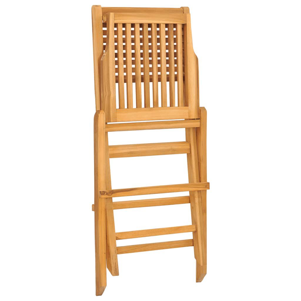 vidaXL Καρέκλες Κήπου Πτυσσόμενες 2 τεμ. 47x62x90 εκ. Μασίφ Ξύλο Teak