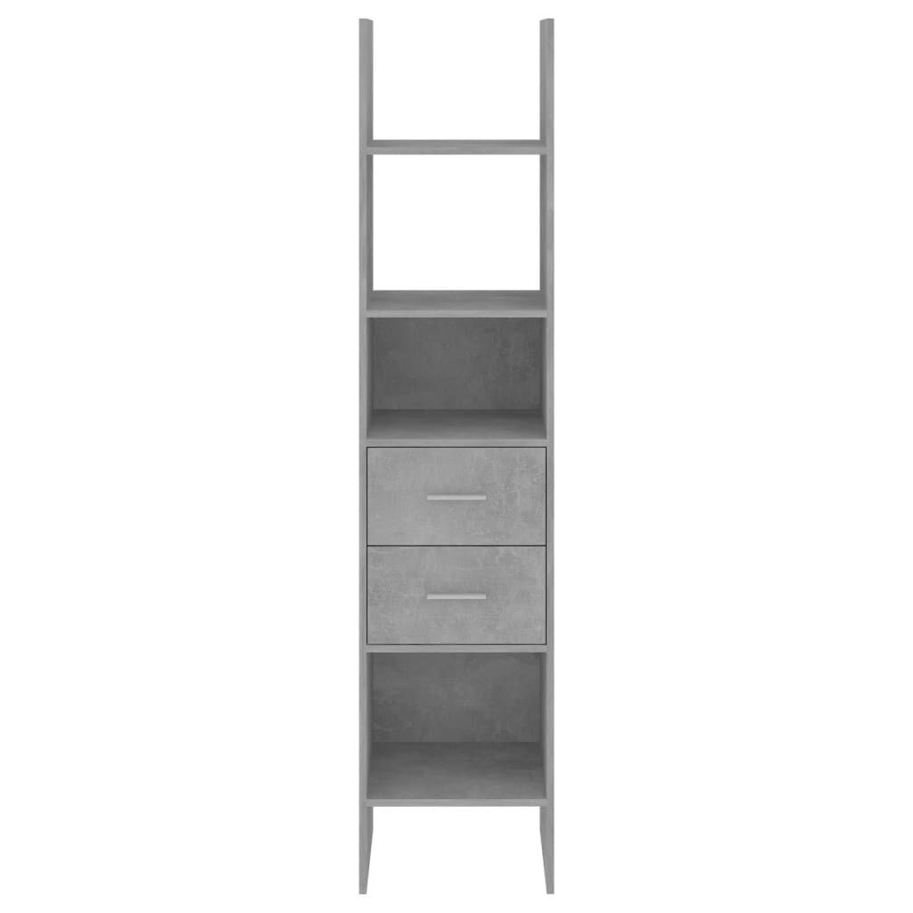 vidaXL Βιβλιοθήκη Γκρι Σκυροδέματος 40 x 35 x 180 εκ. από Επεξ. Ξύλο
