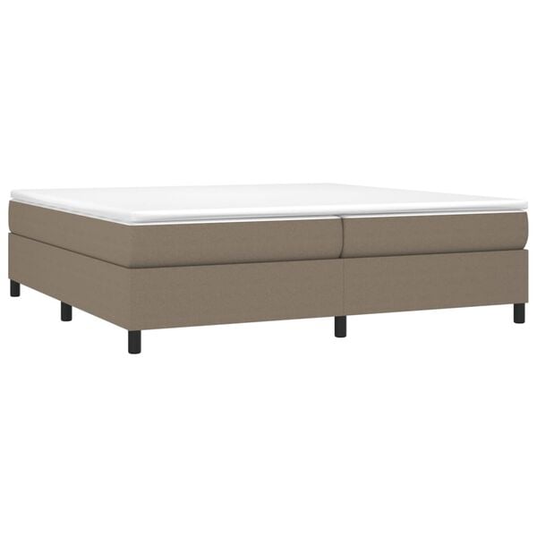 vidaXL &Kappa;&rho;&epsilon;&beta;ά&tau;&iota; Boxspring &mu;&epsilon; &Sigma;&tau;&rho;ώ&mu;&alpha; Taupe 200x200 &epsilon;&kappa;. &Upsilon;&phi;&alpha;&sigma;&mu;ά&tau;&iota;&nu;&omicron;