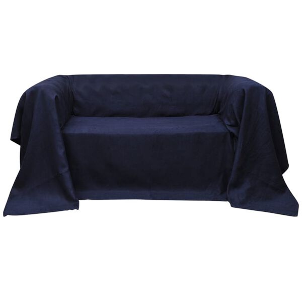 Κάλυμμα Καναπέ Ναυτικό Μπλε 270 x 350 εκ. από Micro-suede