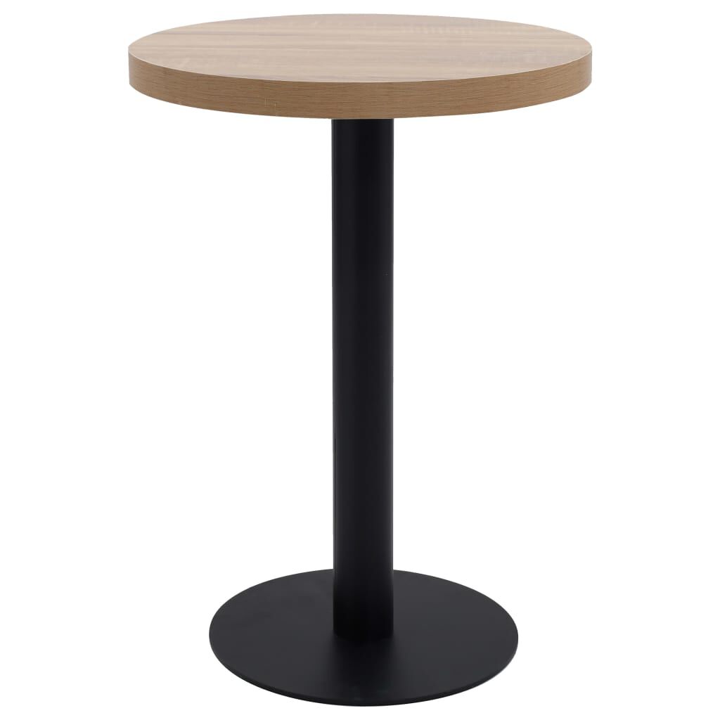 vidaXL Τραπέζι Bistro Ανοιχτό Καφέ 60 εκ. από MDF