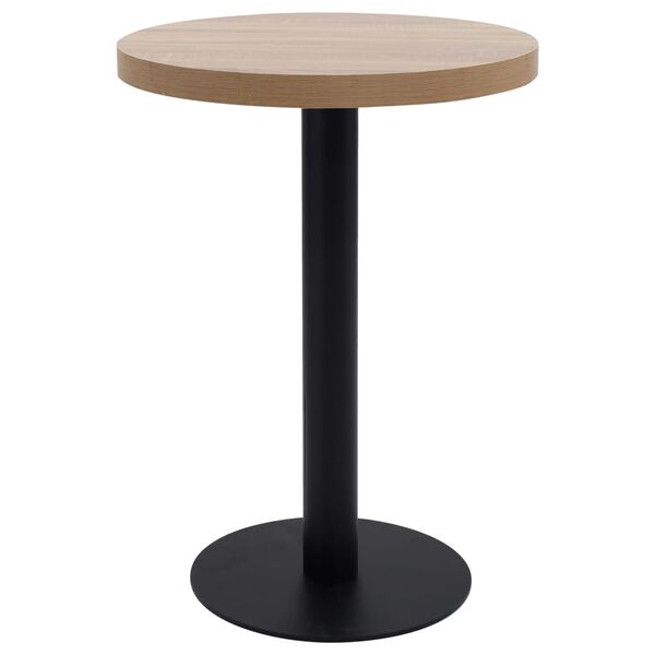 vidaXL Τραπέζι Bistro Ανοιχτό Καφέ 60 εκ. από MDF