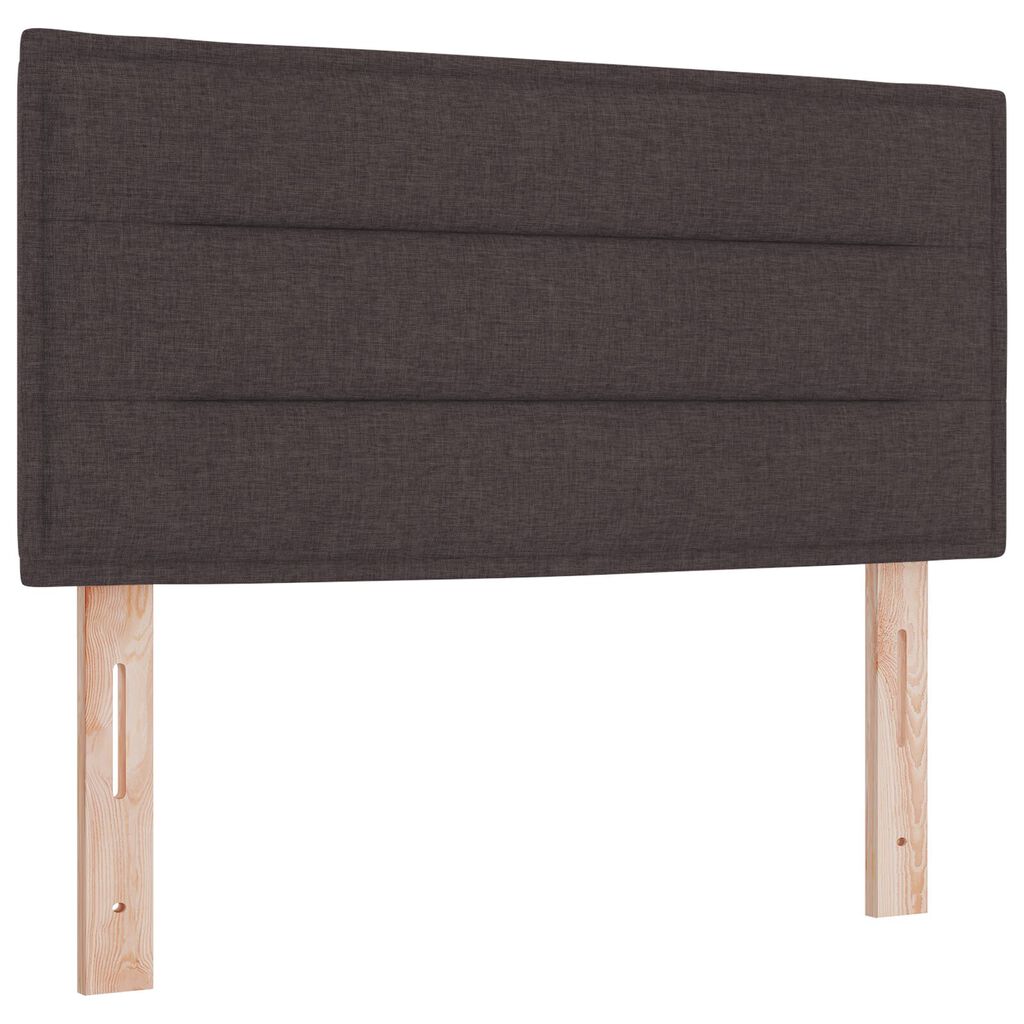 vidaXL Κρεβάτι Box Spring με Στρώμα Σκούρο Καφέ 80x200 εκ. Ύφασμα