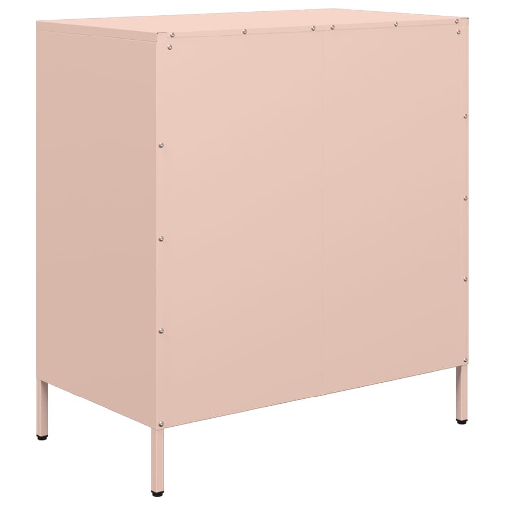 vidaXL Ντουλάπι Ροζ 68x39x73,5 εκ. από Χάλυβα Ψυχρής Έλασης