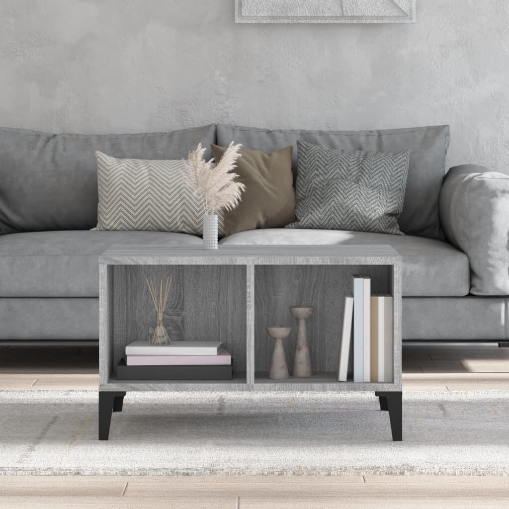vidaXL Τραπεζάκι Σαλονιού Γκρι Sonoma 60x50x36,5εκ. Επεξεργασμένο Ξύλο