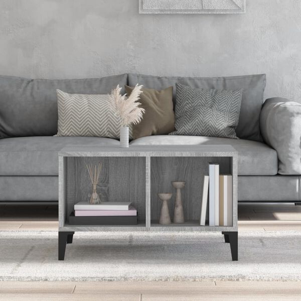 vidaXL Τραπεζάκι Σαλονιού Γκρι Sonoma 60x50x36,5εκ. Επεξεργασμένο Ξύλο