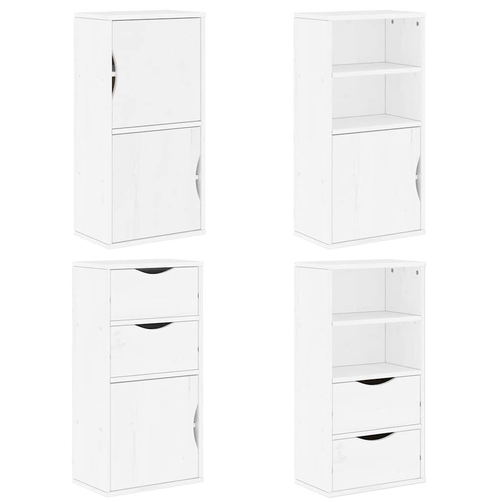 vidaXL Πλαϊνά ντουλάπια 4 τεμ. ODDA 40x24x79 εκ. από Μασίφ Ξύλο Πεύκου