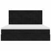 vidaXL Οθωμανικό κρεβάτι με στρώματα Μαύρο 160x200cm Velvet