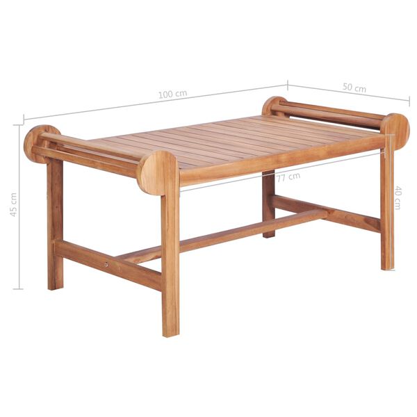 vidaXL Τραπεζάκι Σαλονιού 100 x 50 x 45 εκ. από Μασίφ Ξύλο Teak