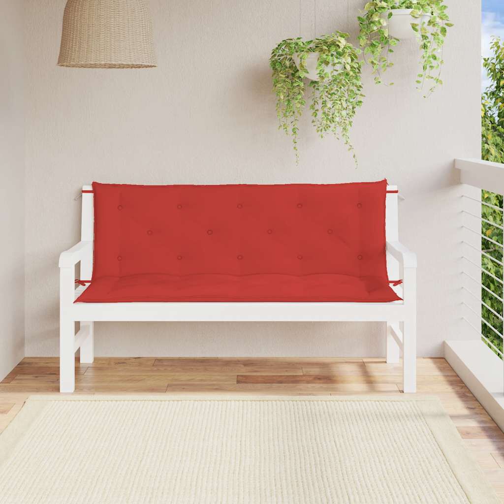 vidaXL Μαξιλάρι Πάγκου Κήπου Κόκκινο 150x(50+50)x7 εκ. Ύφασμα Oxford