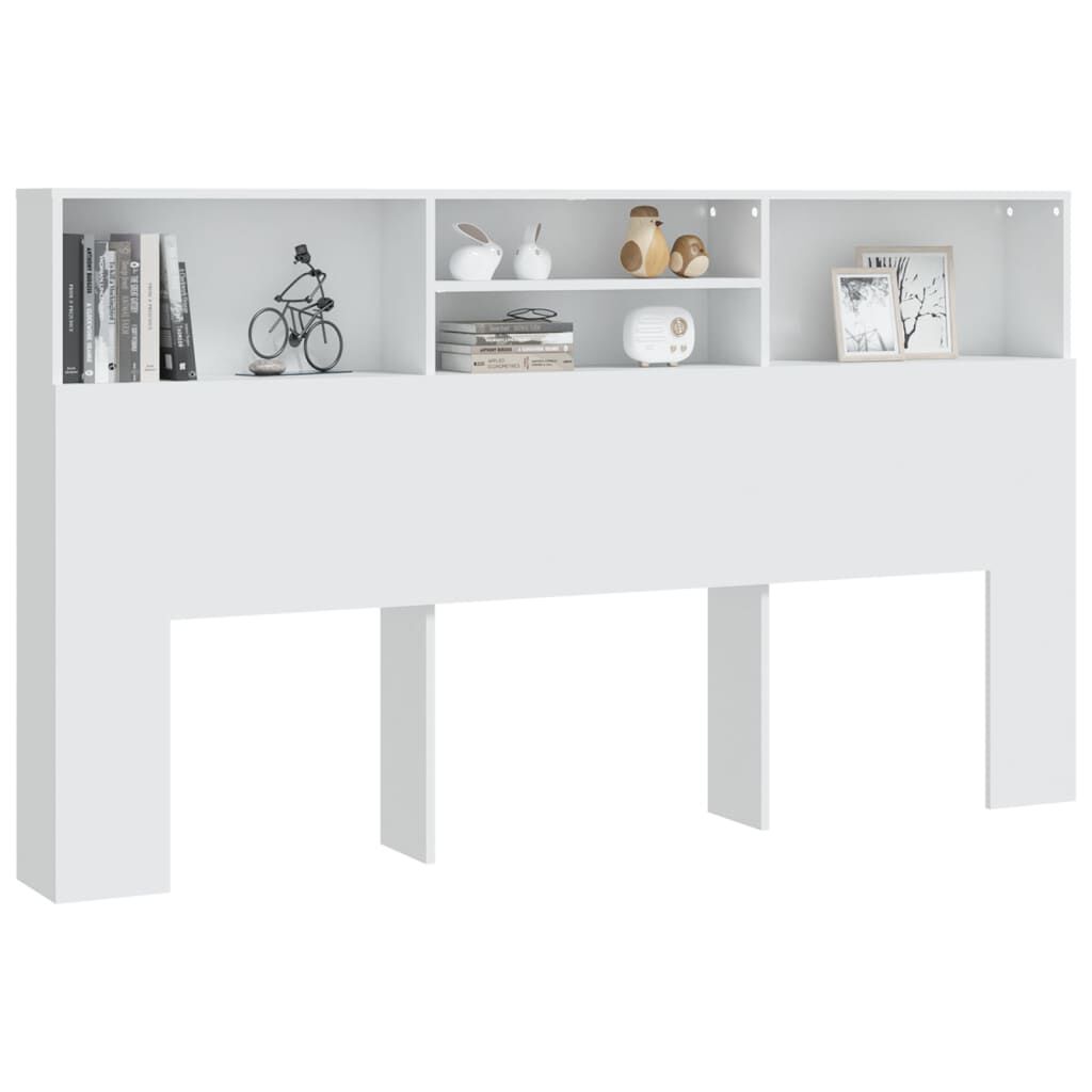 vidaXL Κεφαλάρι Με Αποθηκευτικό Χώρο Λευκό 180 x 19 x 103,5 εκ.