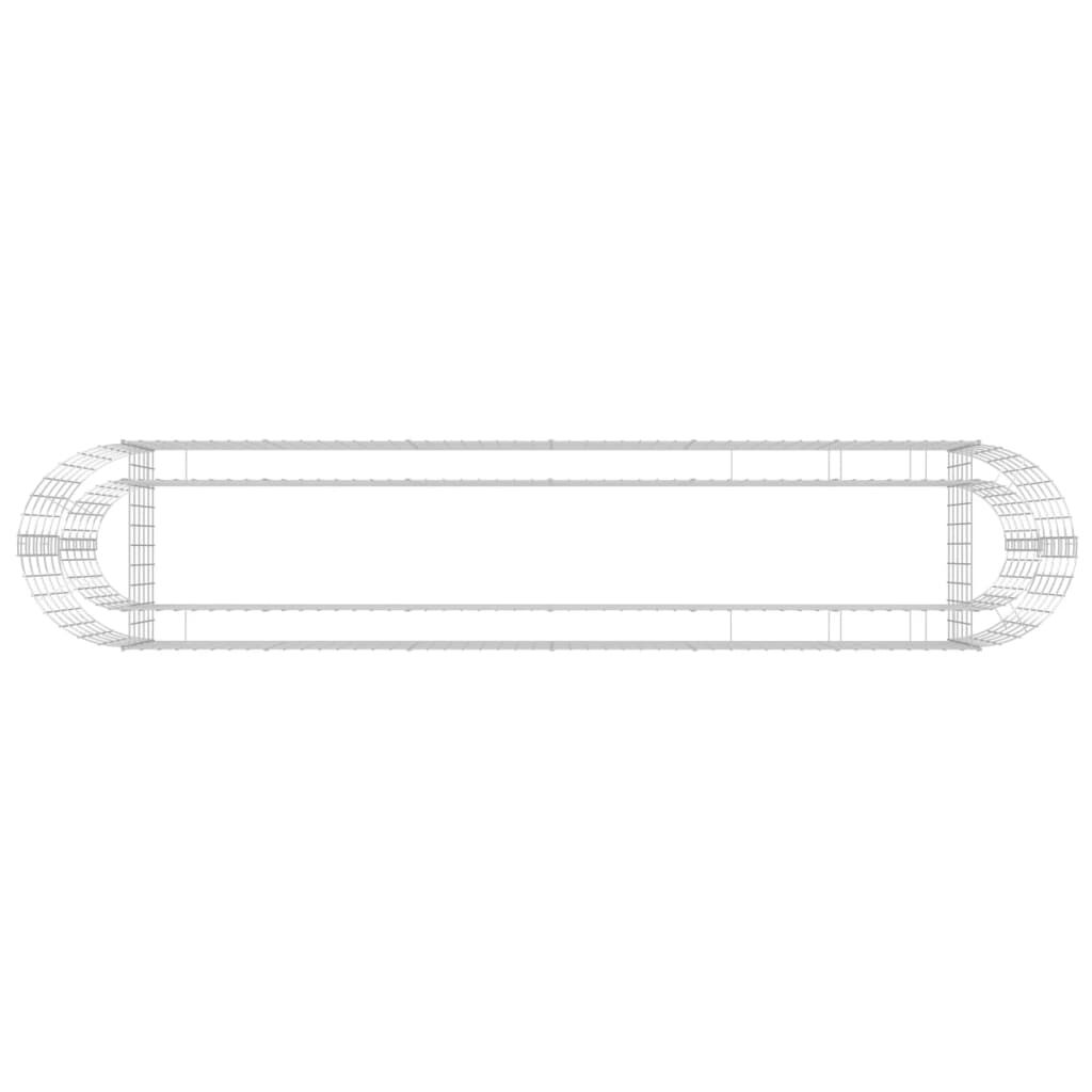 vidaXL Συρματοκιβώτιο-Γλάστρα Υπερυψωμένη 260x50x50 εκ. Γαλβαν. Ατσάλι
