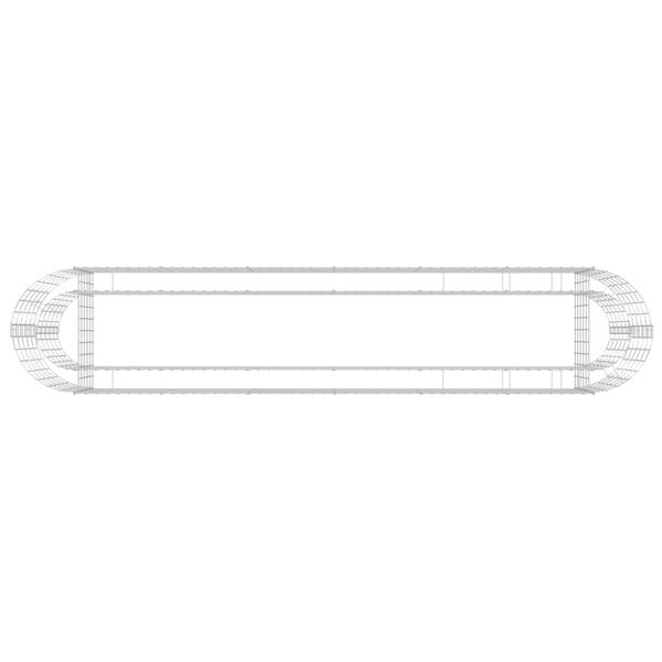 vidaXL Συρματοκιβώτιο-Γλάστρα Υπερυψωμένη 260x50x50 εκ. Γαλβαν. Ατσάλι