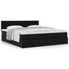 vidaXL Οθωμανικό κρεβάτι με στρώμα Μαύρο 160x200cm Velvet