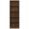vidaXL Βιβλιοθήκη με 5 Ράφια Καφέ Δρυς 60x24x175 εκ. Επεξεργ. Ξύλο