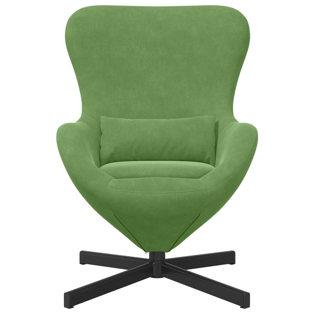 vidaXL Πολυθρόνα Αυγού Light Green Velvet