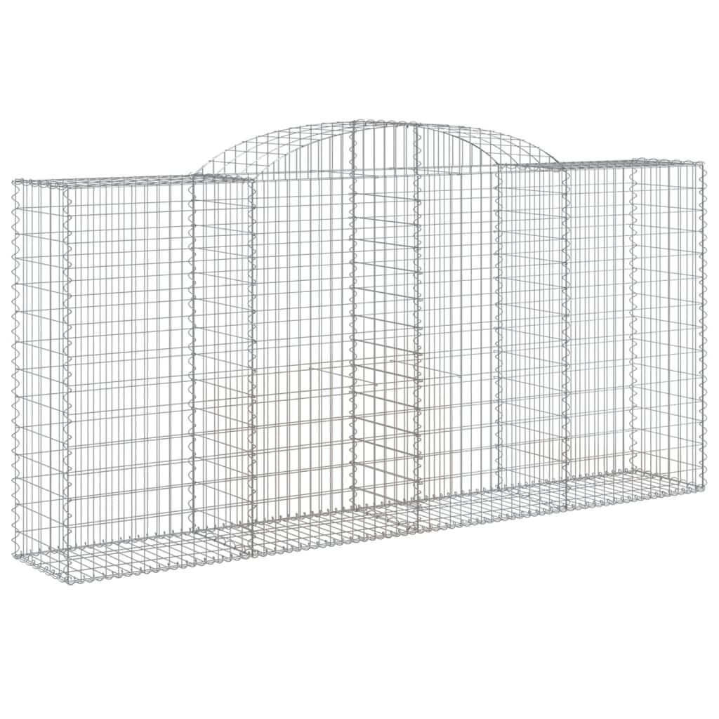 vidaXL Συρματοκιβώτια Τοξωτά 7 τεμ. 300x50x140/160 εκ. Γαλβαν. Ατσάλι
