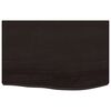 vidaXL Πάγκος Μπάνιου Σκούρο Καφέ 60x50x(2-4) εκ. Επεξεργ. Μασίφ Ξύλο