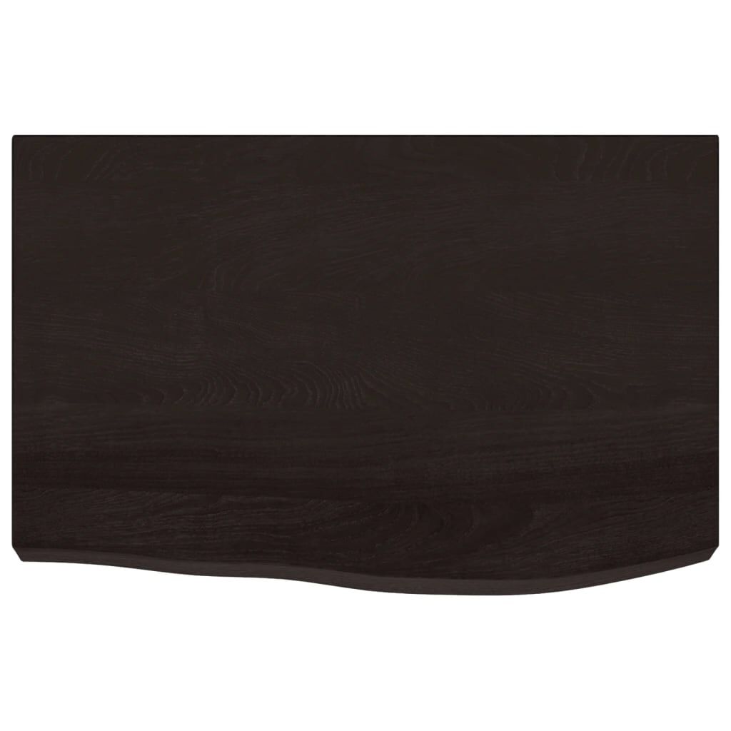 vidaXL Πάγκος Μπάνιου Σκούρο Καφέ 60x50x(2-4) εκ. Επεξεργ. Μασίφ Ξύλο