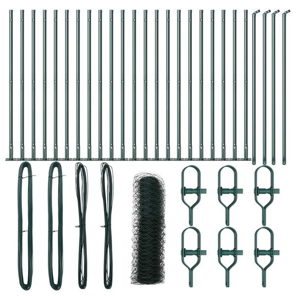 vidaXL Στύλος Περιφράξεων Πράσινο 50 x 0,8 μ (50 mm δίχτυ)