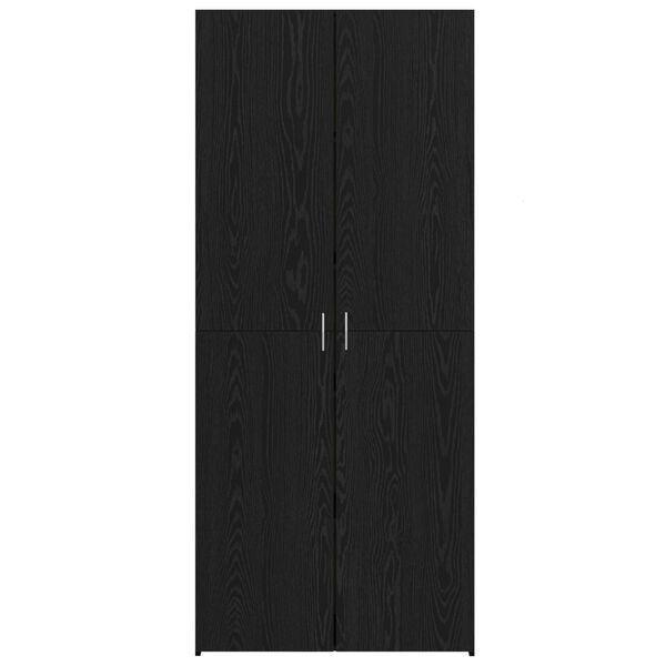 vidaXL Highboard 2 pcs &Mu;&alpha;ύ&rho;&eta; &Omicron;&xi;&upsilon;ά 80 x 42 x 185 &epsilon;&kappa;