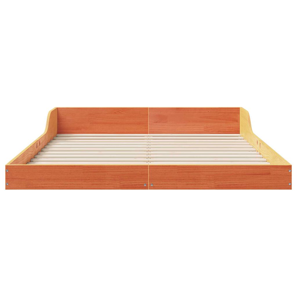 vidaXL Σκελετός Κρεβατιού Καφέ κεριού 120 x 200 cm Μασίφ ξύλο πεύκου