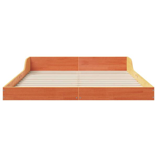vidaXL Σκελετός Κρεβατιού Καφέ κεριού 120 x 200 cm Μασίφ ξύλο πεύκου