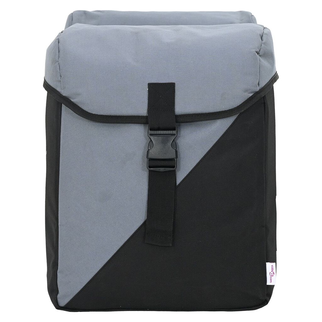vidaXL Σακούλα Ποδηλάτου Διπλές Σακούλες 35L Γκρι