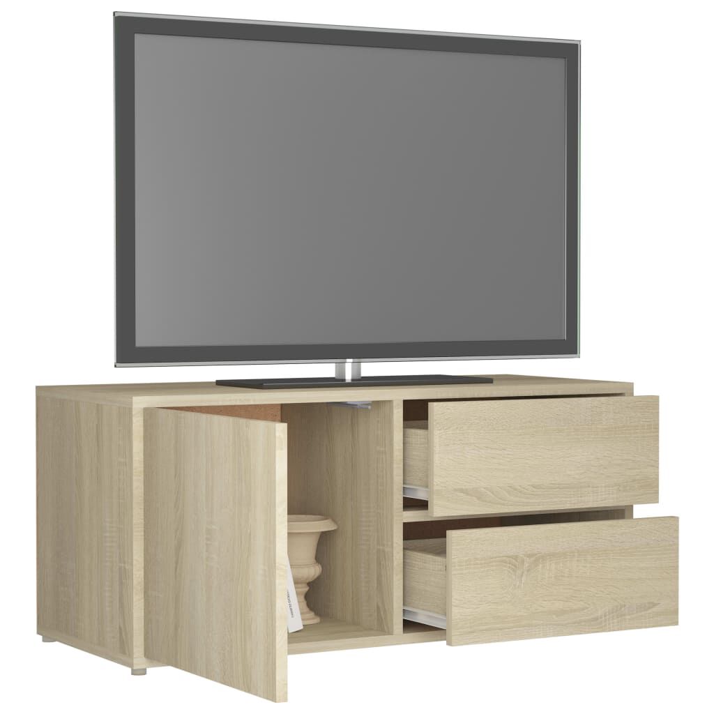 vidaXL Έπιπλο Τηλεόρασης Sonoma Δρυς 80 x 34 x 36 εκ. από Επεξ. Ξύλο
