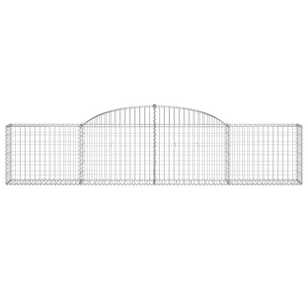 vidaXL Συρματοκιβώτια Τοξωτά 17 τεμ. 300x30x60/80 εκ. Γαλβαν. Ατσάλι