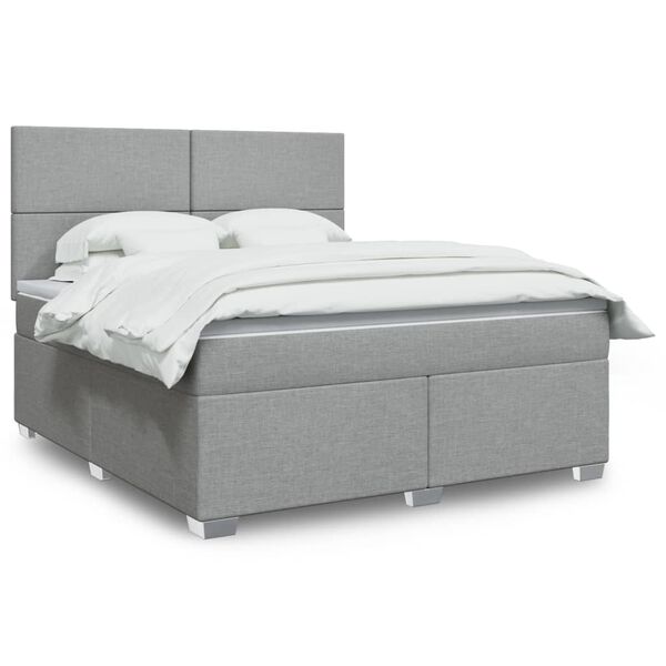 vidaXL &Kappa;&rho;&epsilon;&beta;ά&tau;&iota; Boxspring &mu;&epsilon; &Sigma;&tau;&rho;ώ&mu;&alpha; &Alpha;&nu;&omicron;&iota;&chi;&tau;ό &Gamma;&kappa;&rho;&iota; 180x200 &epsilon;&kappa;. &Upsilon;&phi;&alpha;&sigma;&mu;ά&tau;&iota;&nu;&omicron;
