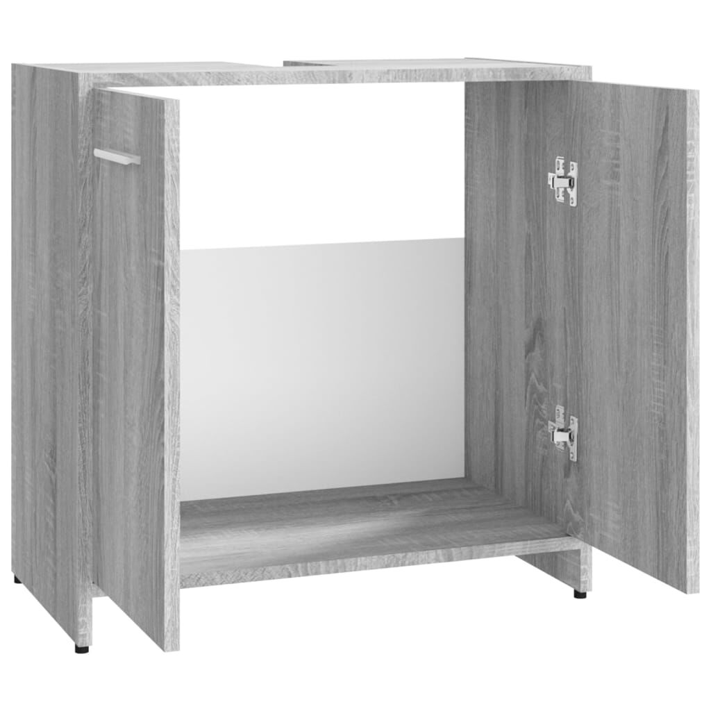 vidaXL Ντουλάπι Μπάνιου Γκρι Sonoma 60x33x60 εκ. Επεξεργασμένο Ξύλο